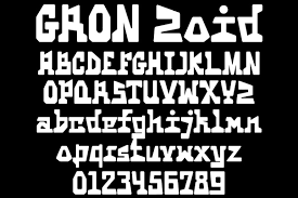 GRON Zoid Regular Font preview